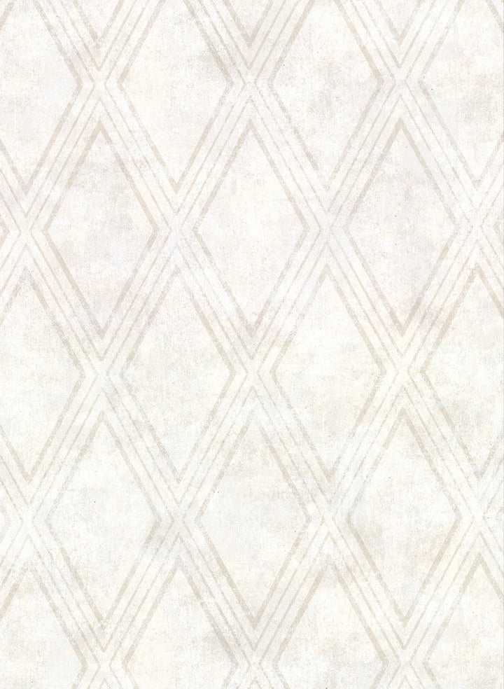 Dartmouth Cream Faux Plaster Geometric Wallpaper by Warner Warner Textures IX 2754 Main Street Covers about 60.8 square feet 27-in by 27-ft long roll Unpasted 20.5 - Fabric Carolina -