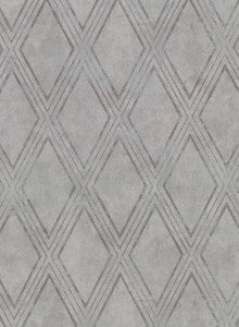 Dartmouth Grey Faux Plaster Geometric Wallpaper by Warner