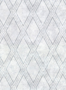 Dartmouth Sky Blue Faux Plaster Geometric Wallpaper by Warner