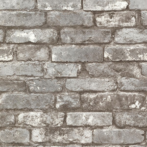 Debs Dove Exposed Brick Wallpaper by A-Street Prints