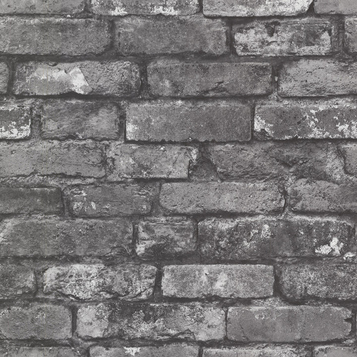 Debs Grey Exposed Brick Wallpaper by A-Street Prints Trilogy Covers about 56.4 square feet 20.5-in by 33-ft long roll Unpasted 21 - Fabric Carolina -