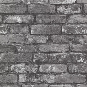 Debs Grey Exposed Brick Wallpaper by A-Street Prints
