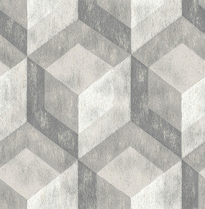 Clarabelle Grey Rustic Wood Tile Wallpaper by A-Street Prints