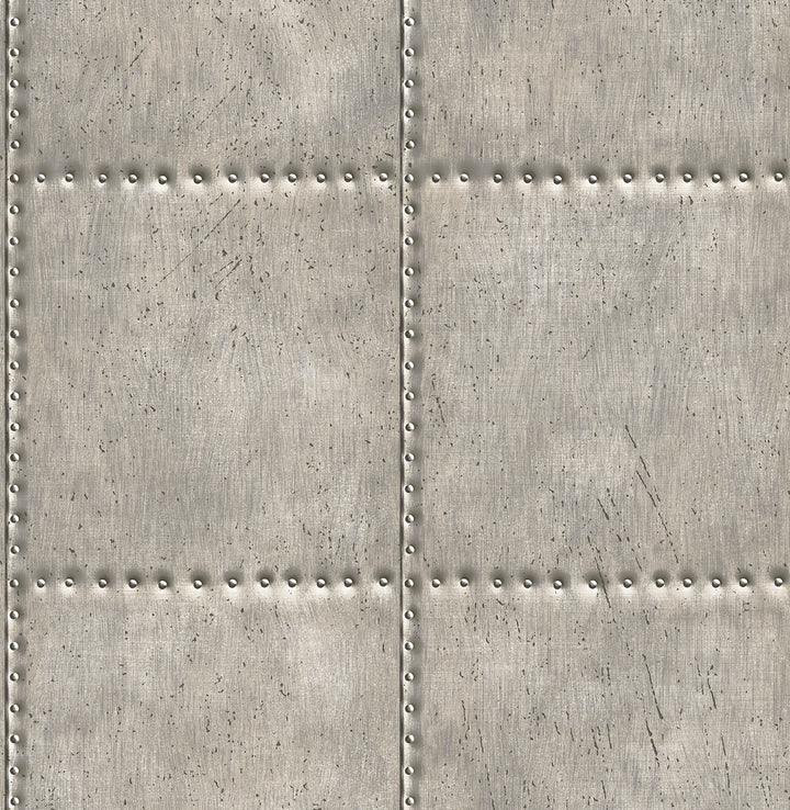 Hale Pewter Sheet Metal Wallpaper by A-Street Prints Trilogy Covers about 56.4 square feet 20.5-in by 33-ft long roll Unpasted 20.5 - Fabric Carolina -