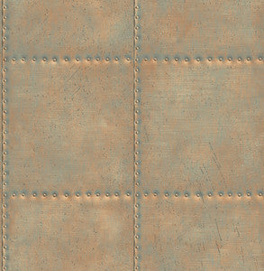 Hale Gold Sheet Metal Wallpaper by A-Street Prints