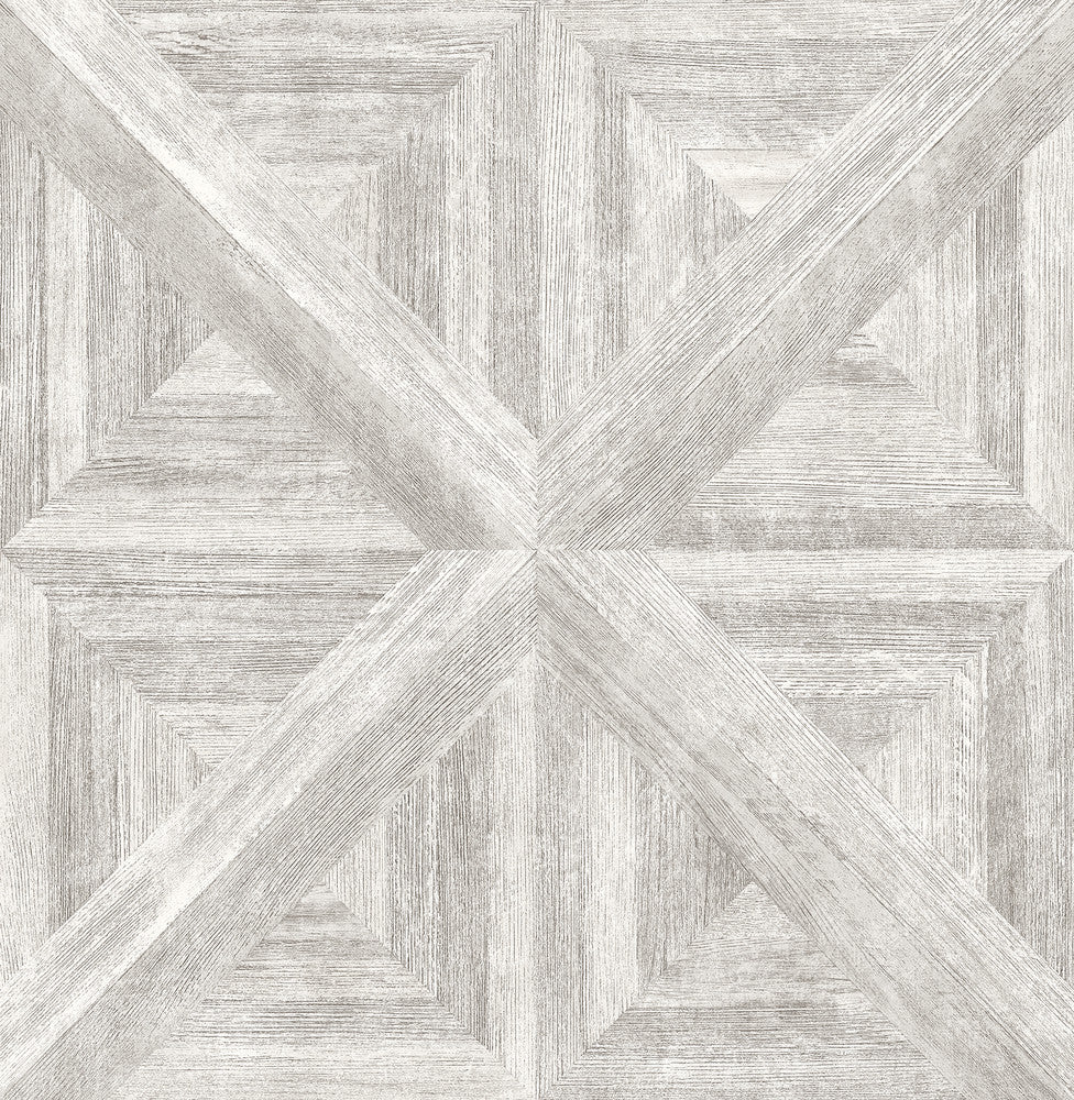 Carriage White Geometric Wood Wallpaper by A-Street Prints Trilogy Covers about 56.4 square feet 20.5-in by 33-ft long roll Unpasted 21 - Fabric Carolina -