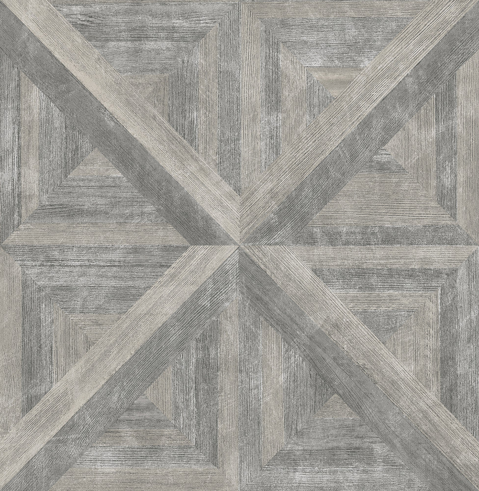 Carriage Taupe Geometric Wood Wallpaper by A-Street Prints Trilogy Covers about 56.4 square feet 20.5-in by 33-ft long roll Unpasted 21 - Fabric Carolina -