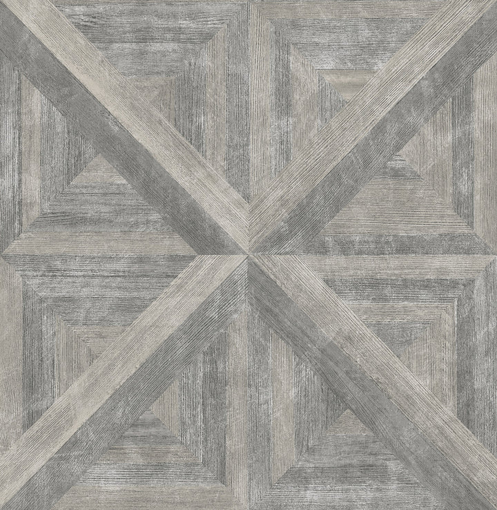 Carriage Taupe Geometric Wood Wallpaper by A-Street Prints Trilogy Covers about 56.4 square feet 20.5-in by 33-ft long roll Unpasted 21 - Fabric Carolina -
