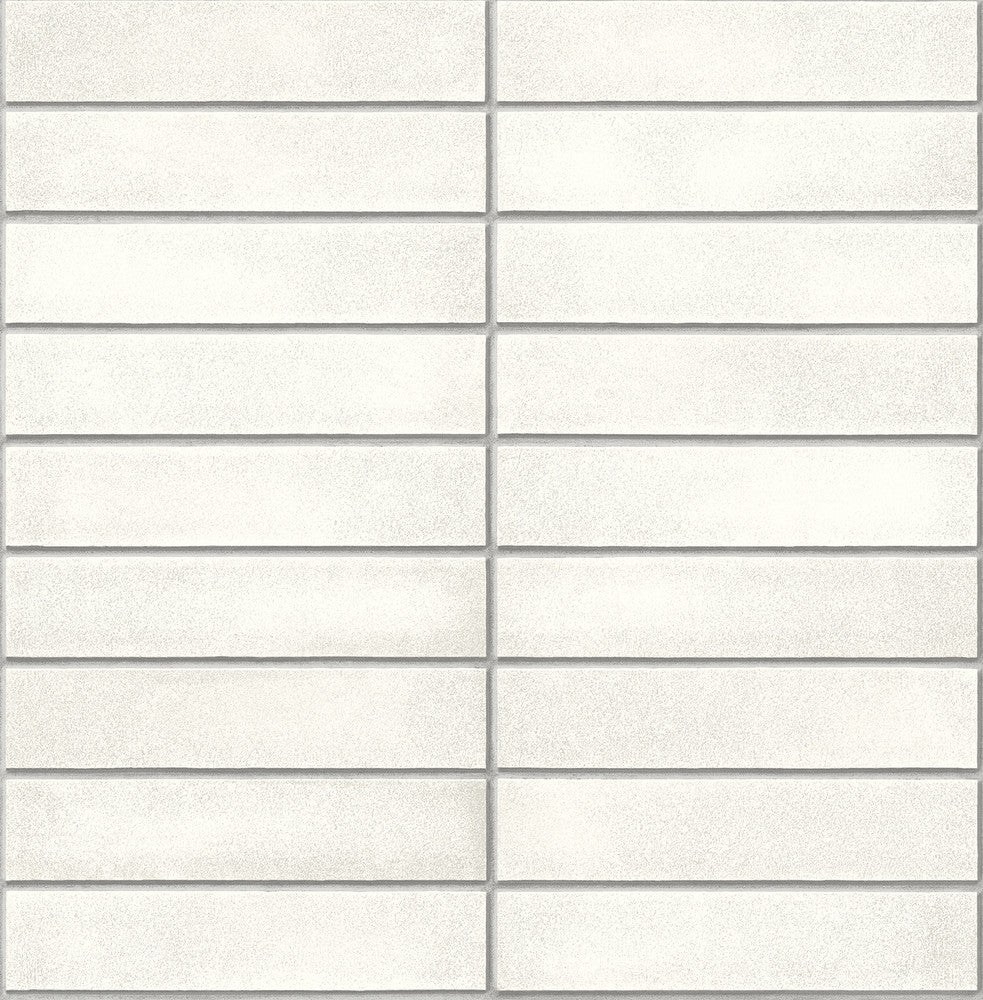 Midcentury White Modern Bricks Wallpaper by A-Street Prints Trilogy Covers about 56.4 square feet 20.5-in by 33-ft long roll Unpasted 21 - Fabric Carolina -