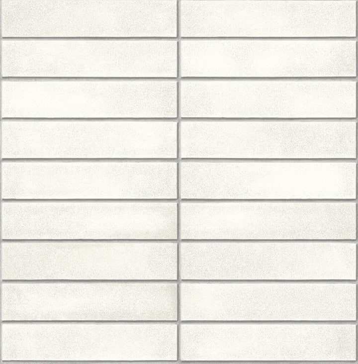Midcentury White Modern Bricks Wallpaper by A-Street Prints Trilogy Covers about 56.4 square feet 20.5-in by 33-ft long roll Unpasted 21 - Fabric Carolina -
