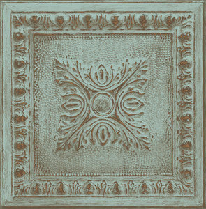 Hillman Turquoise Ornament Tin Tile Wallpaper by A-Street Prints