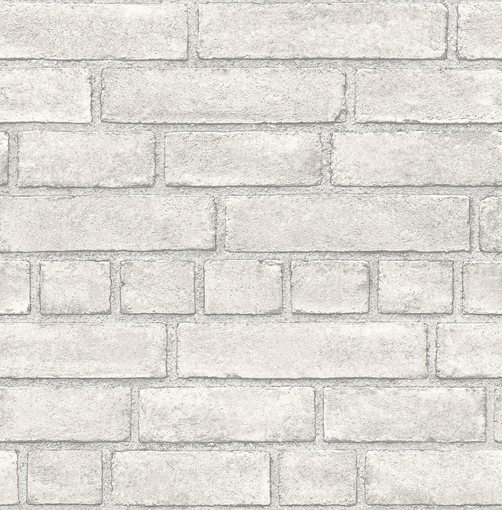 Façade Off White Brick Wallpaper by A-Street Prints Trilogy Covers about 56.4 square feet 20.5-in by 33-ft long roll Unpasted 21 - Fabric Carolina -