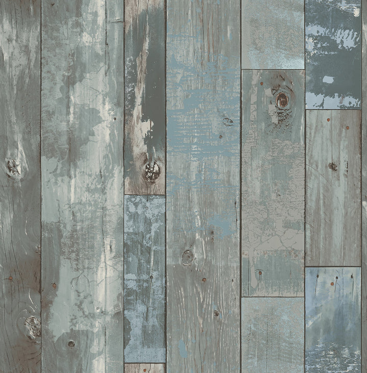 Deena Grey Weathered Wood Wallpaper by A-Street Prints Trilogy Covers about 56.4 square feet 20.5-in by 33-ft long roll Unpasted 21 - Fabric Carolina -