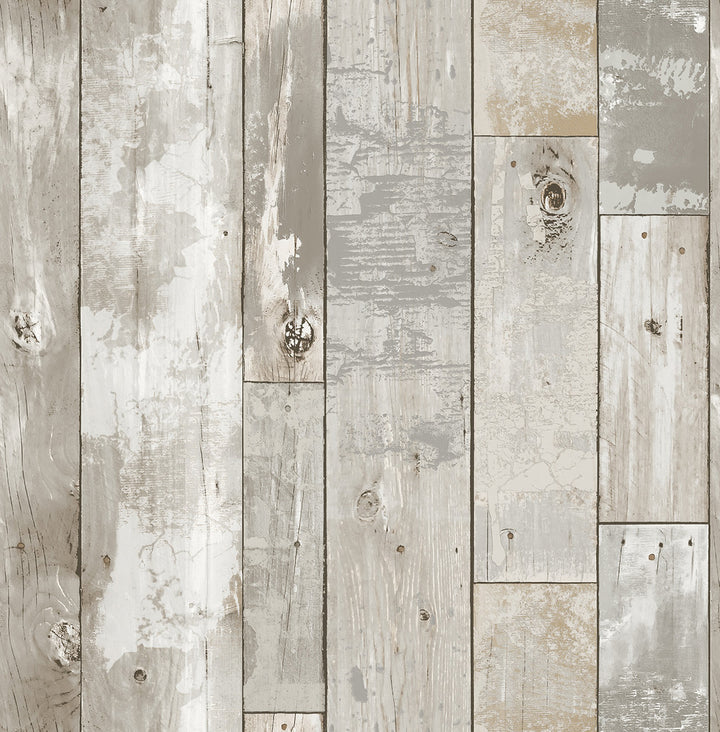 Deena Light Grey Weathered Wood Wallpaper by A-Street Prints Trilogy Covers about 56.4 square feet 20.5-in by 33-ft long roll Unpasted 21 - Fabric Carolina -