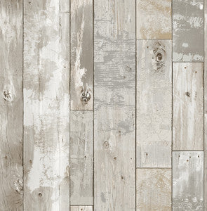Deena Light Grey Weathered Wood Wallpaper by A-Street Prints
