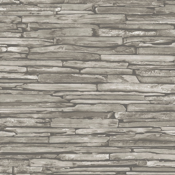 McGuire Taupe Stacked Slate Wallpaper by A-Street Prints Trilogy Covers about 56.4 square feet 20.5-in by 33-ft long roll Unpasted 20.9 - Fabric Carolina -
