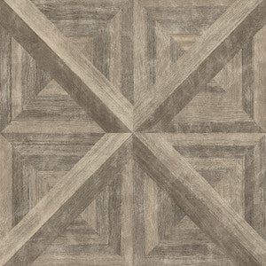 Carriage Brown Geometric Wood Wallpaper by A-Street Prints