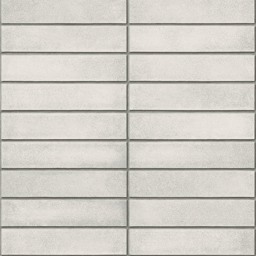 Midcentury Light Grey Modern Bricks Wallpaper by A-Street Prints Trilogy Covers about 56.4 square feet 20.5-in by 33-ft long roll Unpasted 20.9 - Fabric Carolina -