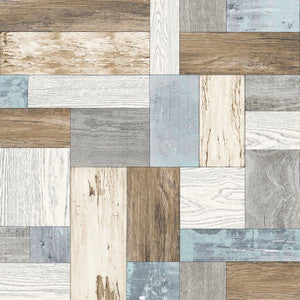 Knock on Wood Multicolor Distressed Wallpaper by A-Street Prints