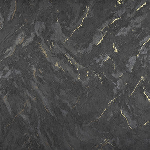 Titania Black Marble Texture Wallpaper by Brewster