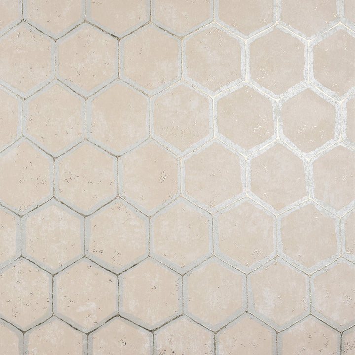 Starling Copper Honeycomb Wallpaper by Brewster Polished Covers about 75.6 square feet 27.5-in by 33-ft long roll Unpasted 12.6 - Fabric Carolina -