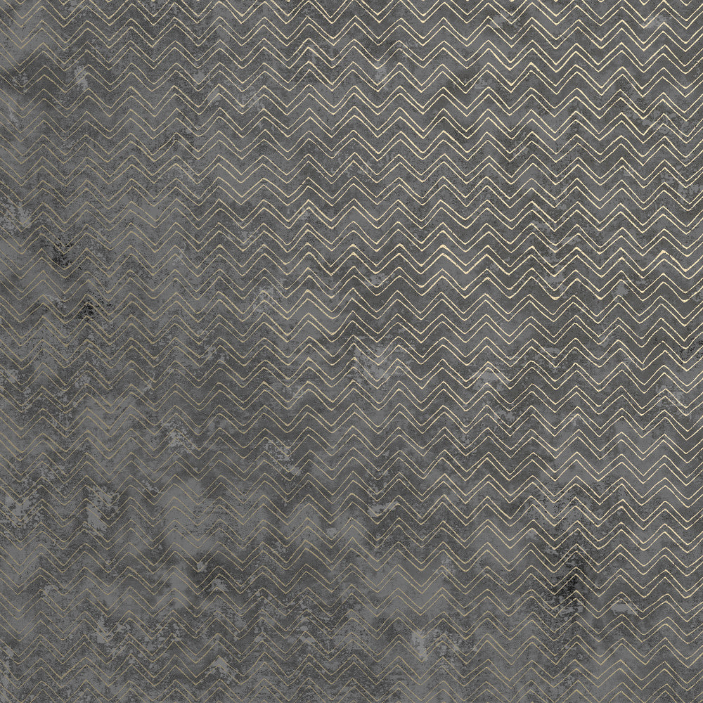 Luna Charcoal Distressed Chevron Wallpaper by Brewster Polished Covers about 75.6 square feet 27.5-in by 33-ft long roll Unpasted 12.6 - Fabric Carolina -
