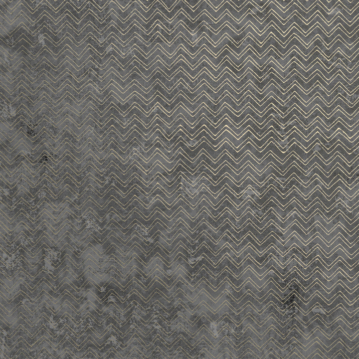 Luna Charcoal Distressed Chevron Wallpaper by Brewster Polished Covers about 75.6 square feet 27.5-in by 33-ft long roll Unpasted 12.6 - Fabric Carolina -
