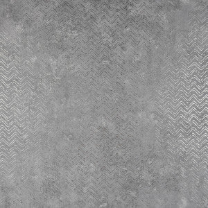 Luna Pewter Distressed Chevron Wallpaper by Brewster