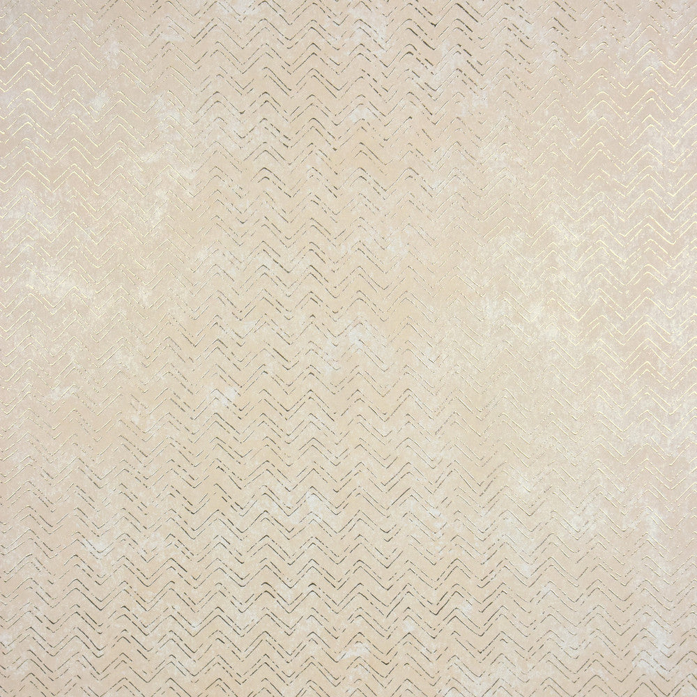 Luna Copper Distressed Chevron Wallpaper by Brewster Polished Covers about 75.6 square feet 27.5-in by 33-ft long roll Unpasted 12.6 - Fabric Carolina -