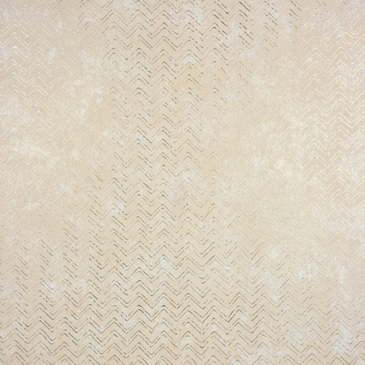 Luna Copper Distressed Chevron Wallpaper by Brewster Polished Covers about 75.6 square feet 27.5-in by 33-ft long roll Unpasted 12.6 - Fabric Carolina -