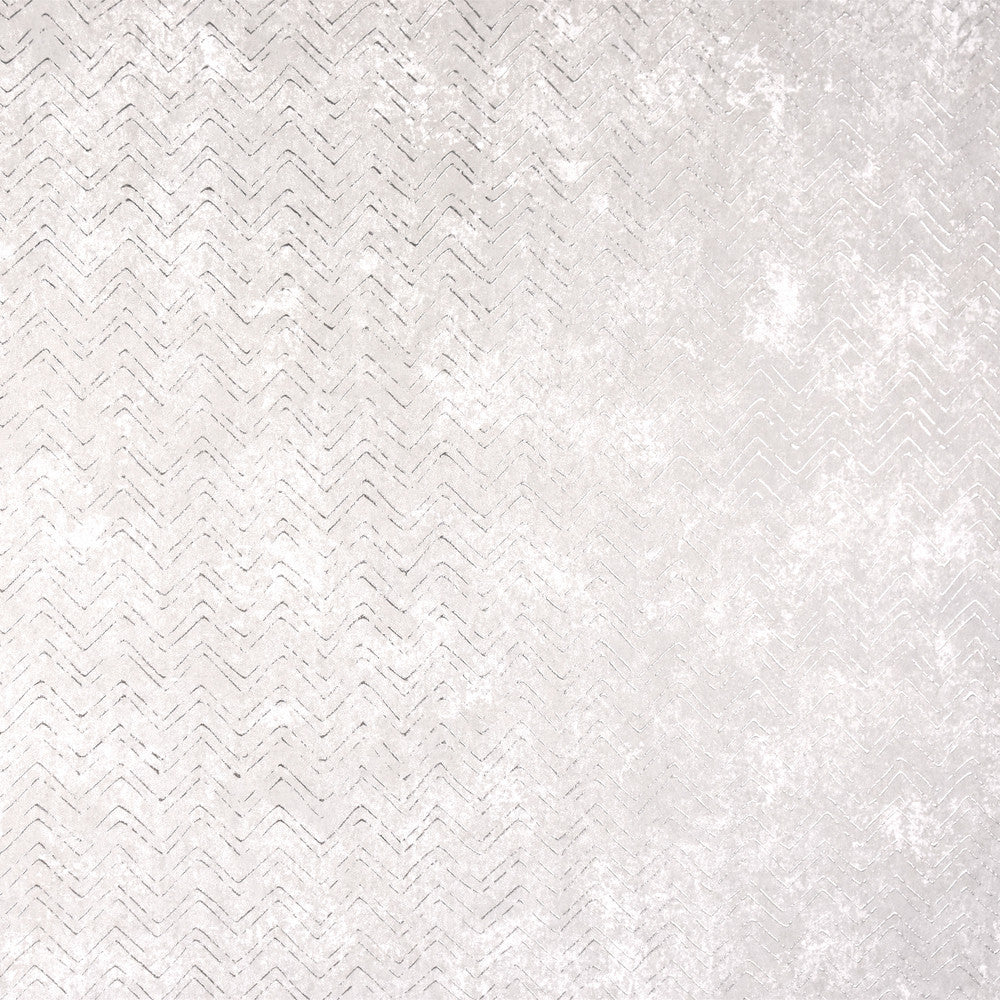 Luna Platinum Distressed Chevron Wallpaper by Brewster Polished Covers about 75.6 square feet 27.5-in by 33-ft long roll Unpasted 12.6 - Fabric Carolina -