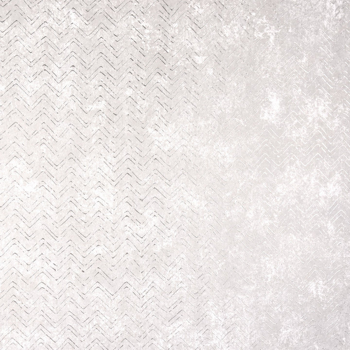 Luna Platinum Distressed Chevron Wallpaper by Brewster Polished Covers about 75.6 square feet 27.5-in by 33-ft long roll Unpasted 12.6 - Fabric Carolina -