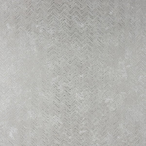 Luna Silver Distressed Chevron Wallpaper by Brewster