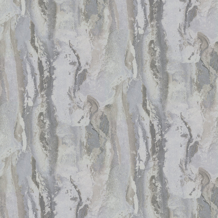 Vapor Silver Stone Wallpaper by Brewster Polished Covers about 57.8 square feet 21-in by 33-ft long roll Unpasted 12.6 - Fabric Carolina -