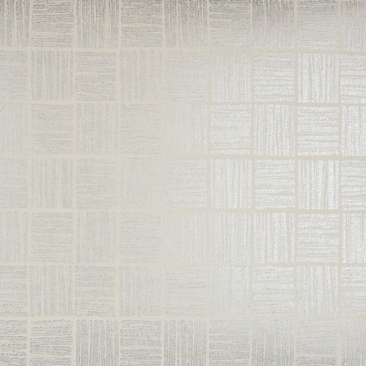 Glint Cream Distressed Geometric Wallpaper by Brewster Polished Covers about 57.8 square feet 21-in by 33-ft long roll Unpasted 25.2 - Fabric Carolina -