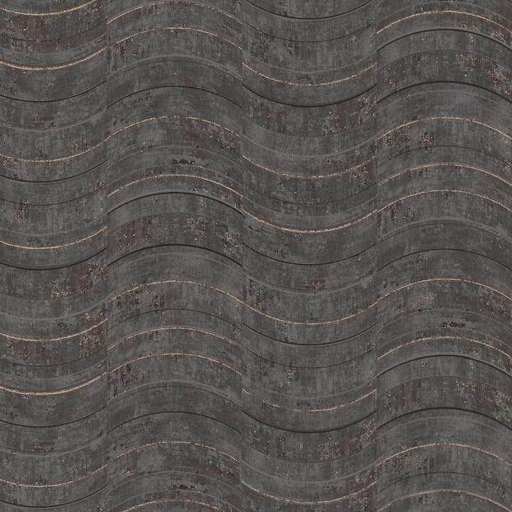 Hydra Dark Grey Geometric Wallpaper by Brewster Polished Covers about 57.8 square feet 21-in by 33-ft long roll Unpasted 25.2 - Fabric Carolina -