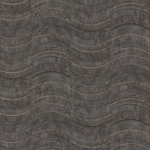 Hydra Dark Grey Geometric Wallpaper by Brewster