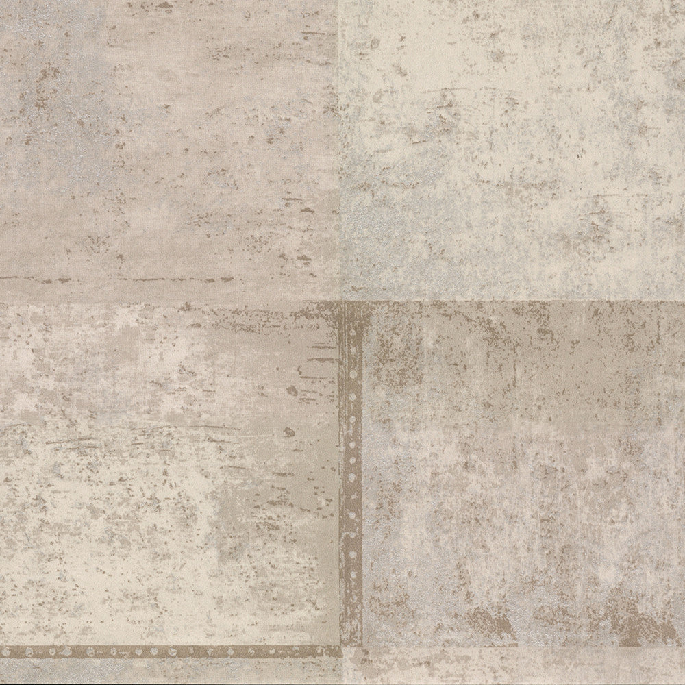 Vela Taupe Distressed Geometric Wallpaper by Brewster Polished Covers about 57.8 square feet 21-in by 33-ft long roll Unpasted 20.9 - Fabric Carolina -