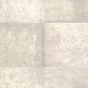 Vela Ivory Distressed Geometric Wallpaper by Brewster