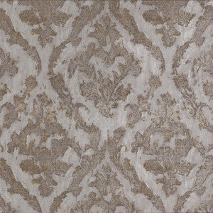 Lyra Bronze Damask Wallpaper by Brewster