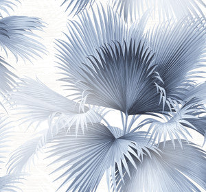 Summer Palm Blue Tropical Wallpaper by A-Street Prints