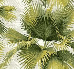 Summer Palm Green Tropical Wallpaper by A-Street Prints