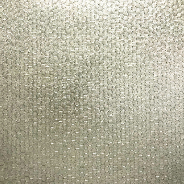 Carbon Platinum Honeycomb Geometric Wallpaper by Brewster Polished Covers about 56.4 square feet 20.5-in by 33-ft long roll Unpasted 20.9 - Fabric Carolina -
