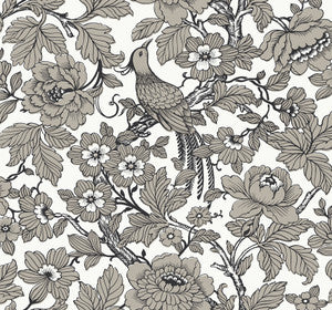 Beaufort Black Peony Chinoiserie Wallpaper by A-Street Prints