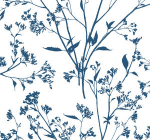 Southport Indigo Delicate Branches Wallpaper by A-Street Prints