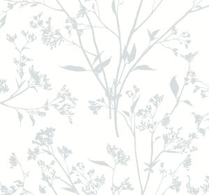 Southport Light Grey Delicate Branches Wallpaper by A-Street Prints