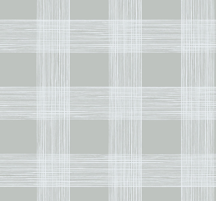Scarborough Grey Striated Plaid Wallpaper by A-Street Prints Newport Covers about 60.8 square feet 27-in by 27-ft long roll Unpasted 25.2 - Fabric Carolina -