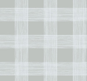 Scarborough Grey Striated Plaid Wallpaper by A-Street Prints