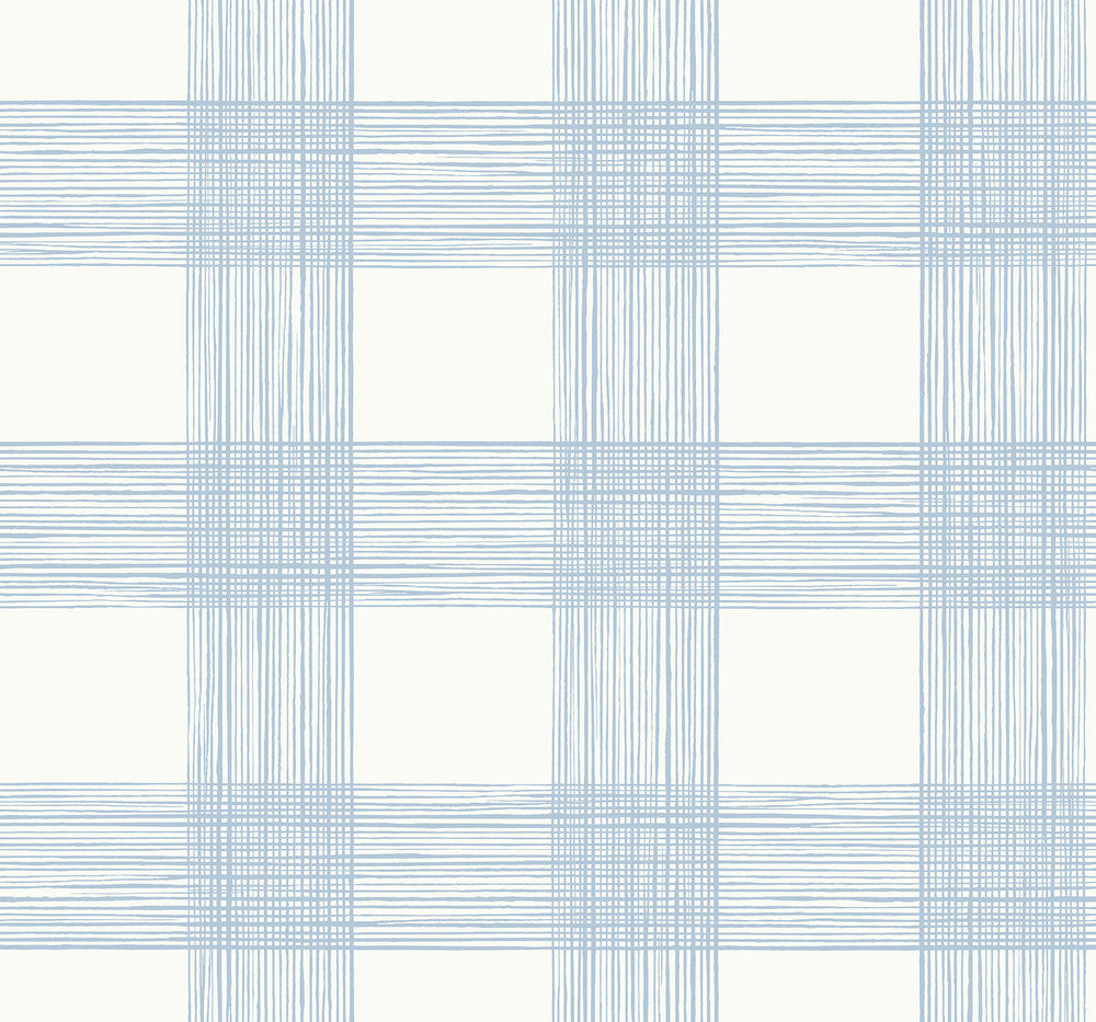 Scarborough Light Blue Striated Plaid Wallpaper by A-Street Prints Newport Covers about 60.8 square feet 27-in by 27-ft long roll Unpasted 25.2 - Fabric Carolina -