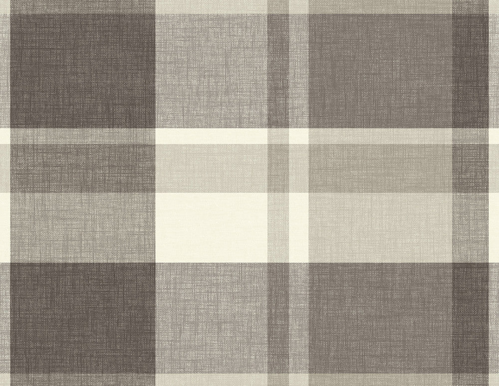 Madaket Charcoal Plaid Wallpaper by A-Street Prints Newport Covers about 60.8 square feet 27-in by 27-ft long roll Unpasted 20.9 - Fabric Carolina -